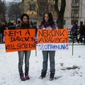 Tüntetés a Rákóczi iskola bezárása ellen - 2011.02.03.