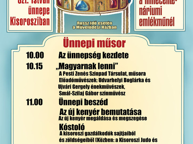 Kisoroszi, 2018. augusztus 20. programok