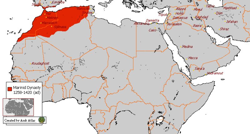 Marinid dinasztia területe