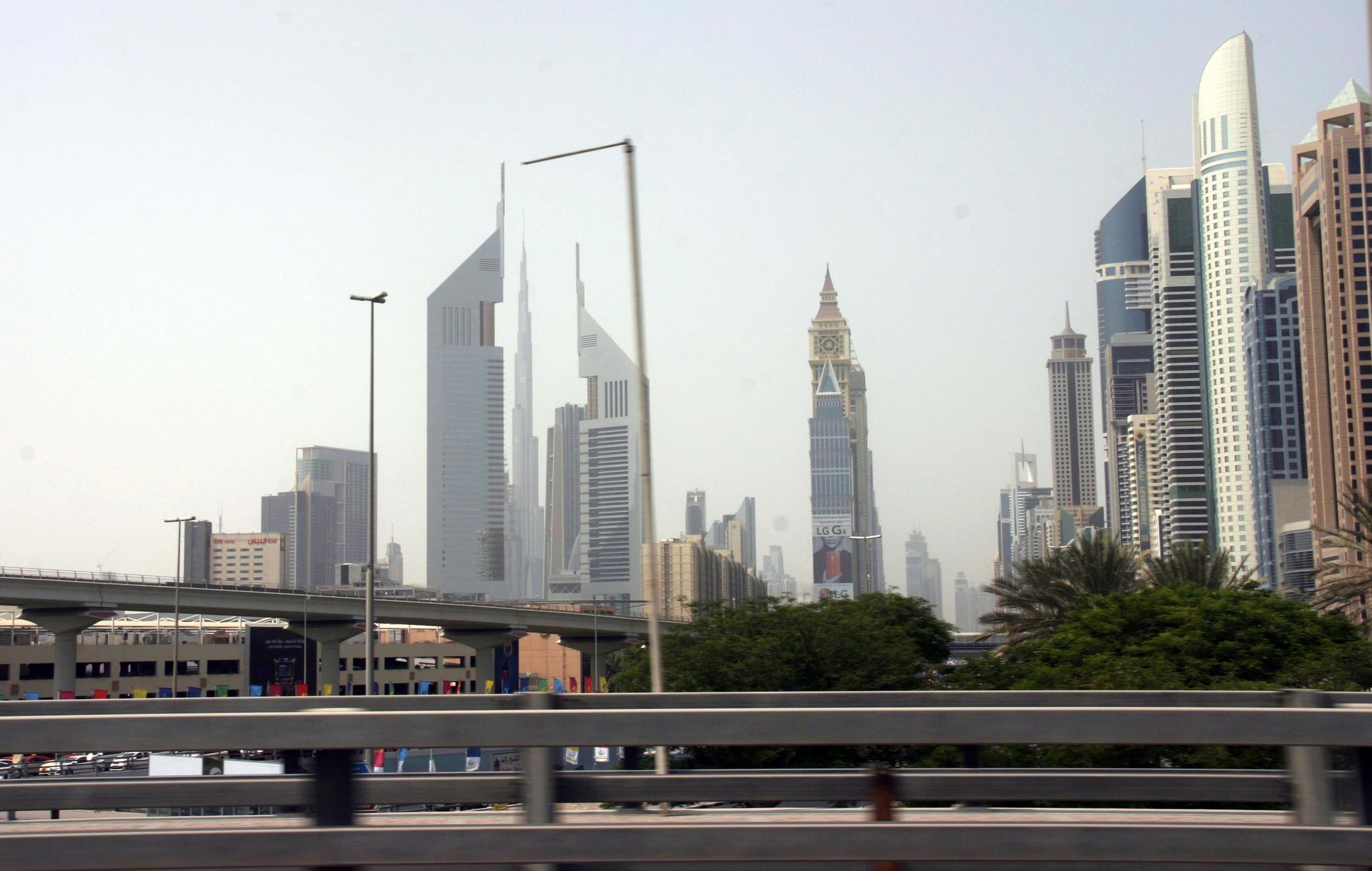 A Sheik Zayed Road felhőkarcolói
