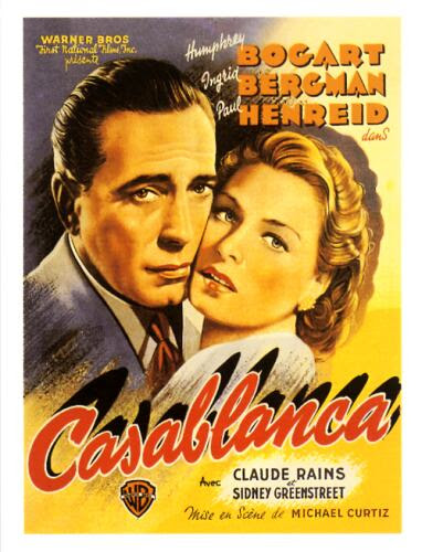 A Casablanca c. film korabeli plakátja