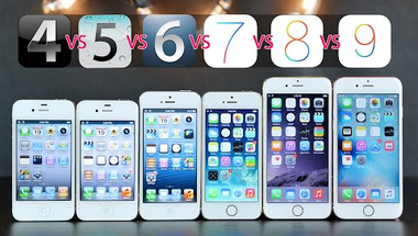 iPhone eredeti verzió összehasonlítások sebesség teszt - iOS 4 vs 5 vs 6 vs 7 vs 8 vs 9!