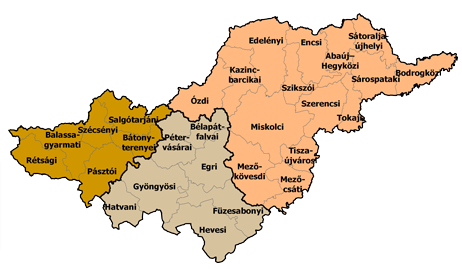 Középhegységi régiók