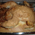 Egész csirke sópáncélban sütve (avagy kitin-pipi)