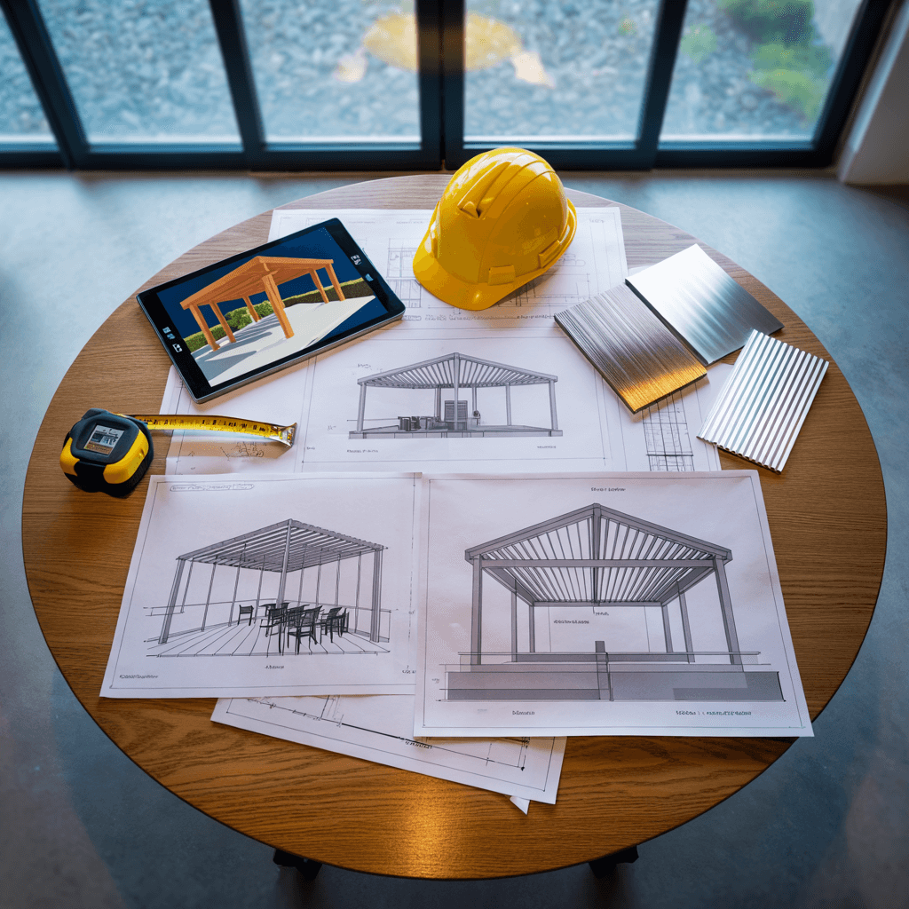 Terasztetők és kocsibeállók építése: Teljes útmutató