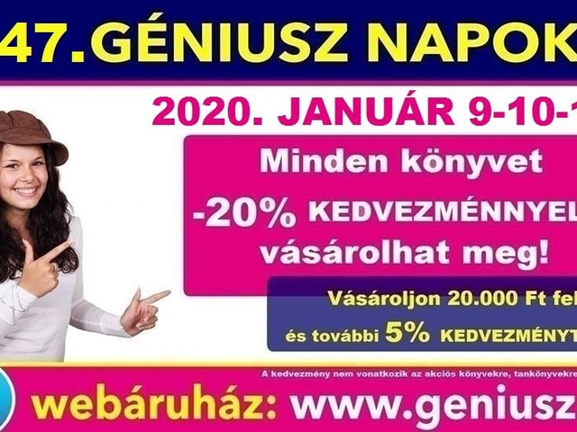 2020 sem indulhat Géniusz Napok nélkül! 47. Géniusz Napok 2020. január 9-10-11.