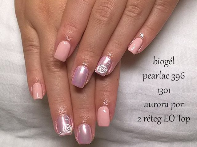 Csodás aurora pigment porral készült munka