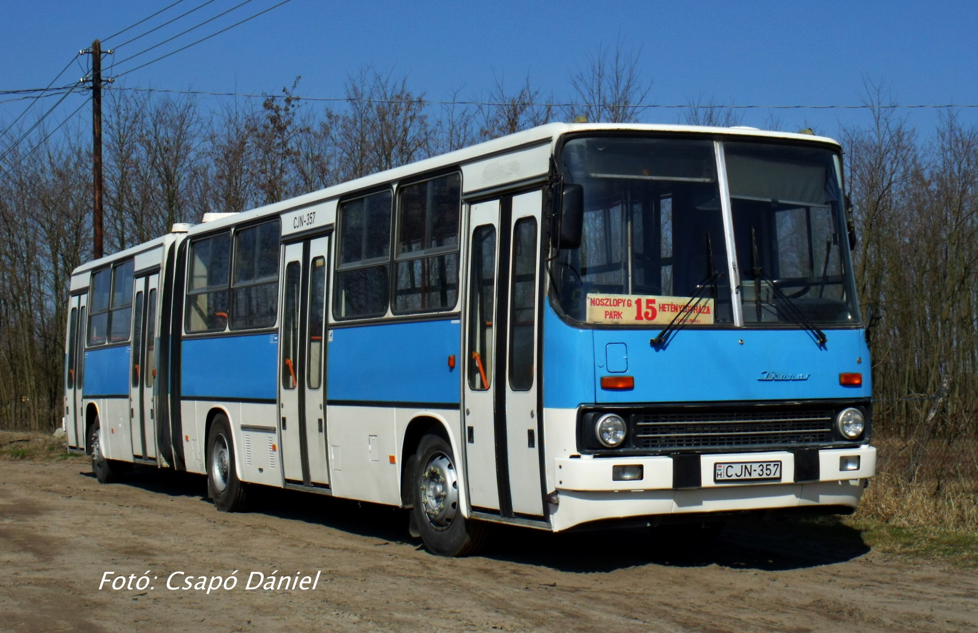 Hetényegyházán, az egyik hibrid Citaro helyén pihen a CJN-357