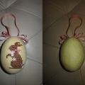 Húsvéti hímzett tojás - nyuszi