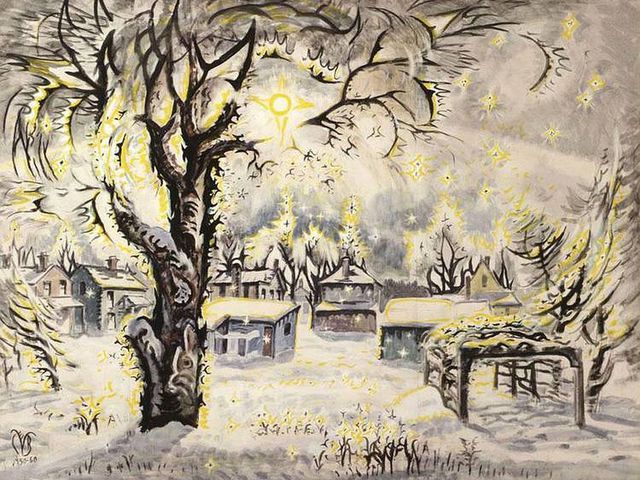 Gyulladáspont - Charles Burchfield amerikai festőművész főként vízfestékkel készített affektív tájfestészete