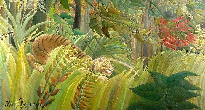 Henri Rousseau: Tigris a trópusi viharban