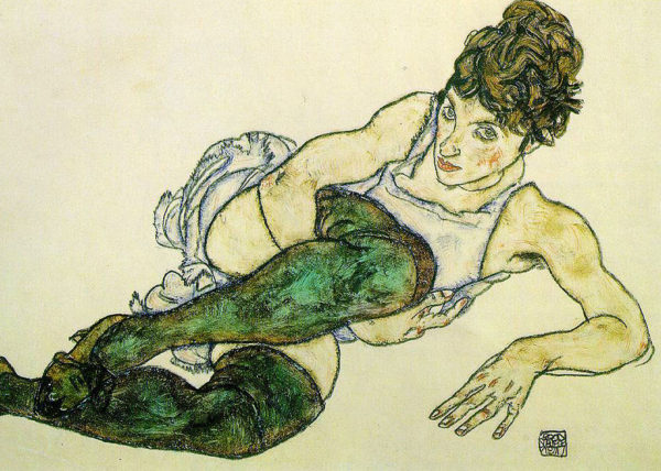 Egon Schiele: Zöld harisnya
