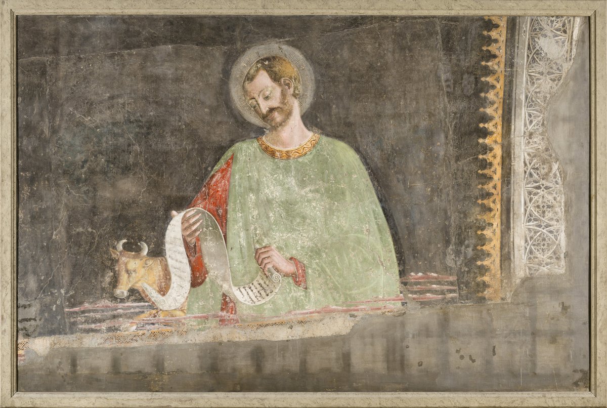 Giacomo di Venciolo Zampolini: Szent Lukács – 1495, freskó, vászonra áttéve, Szépművészeti Múzeum