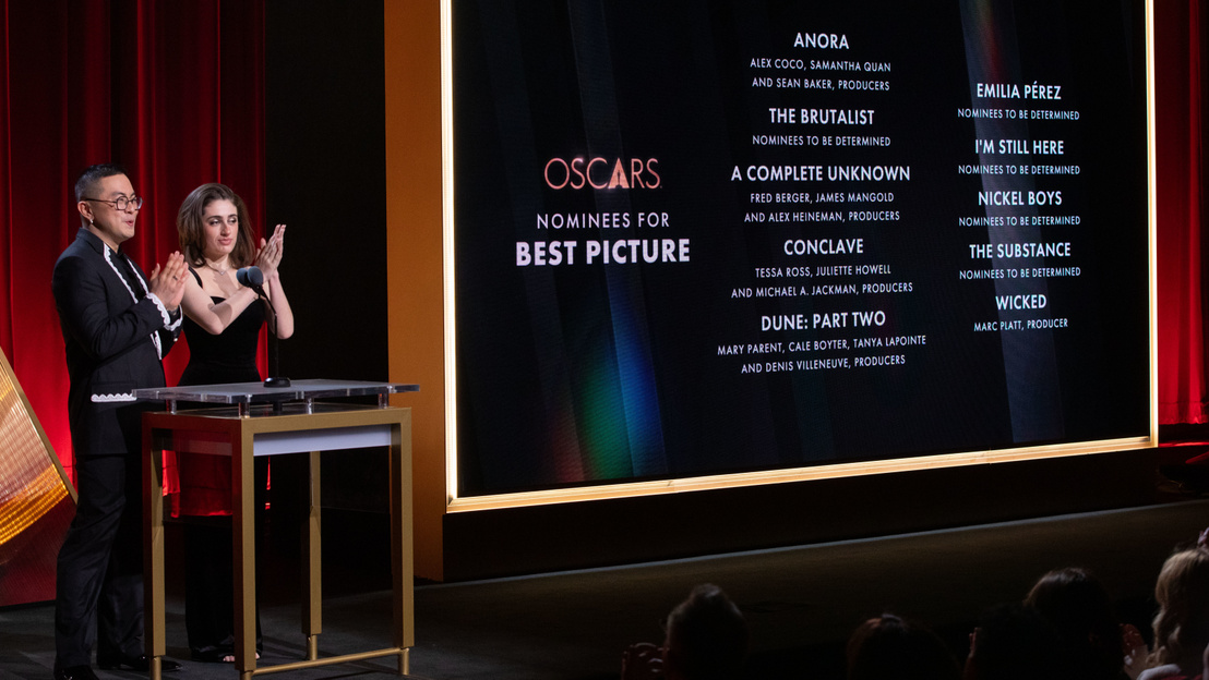 Bowen Yang és Rachel Sennott - Fotó: Richard Harbaugh / The Academy / Getty Images)