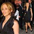 Kylie Minogue Arriving at Maxim's de Paris for the amfAR Inspiration Night