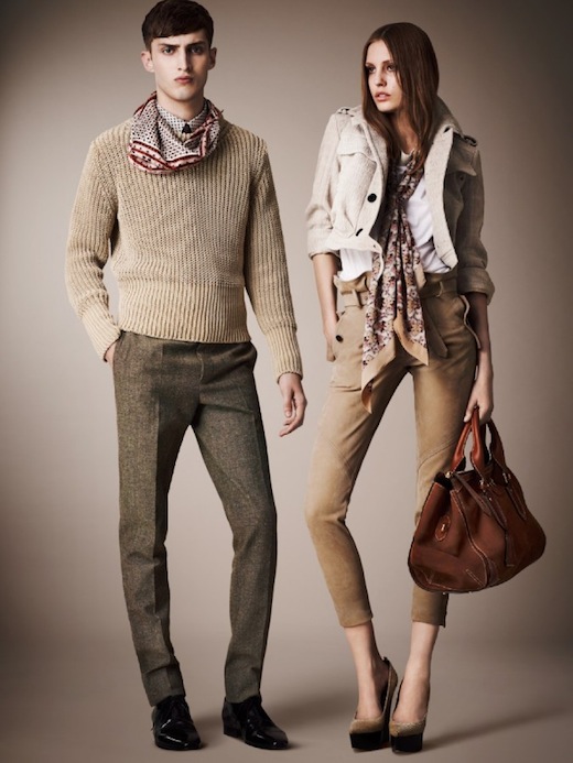 Burberry pre spring 2013 collection couple.jpg