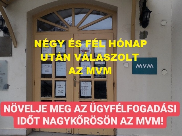 Négy és fél hónap után válaszolt az MVM