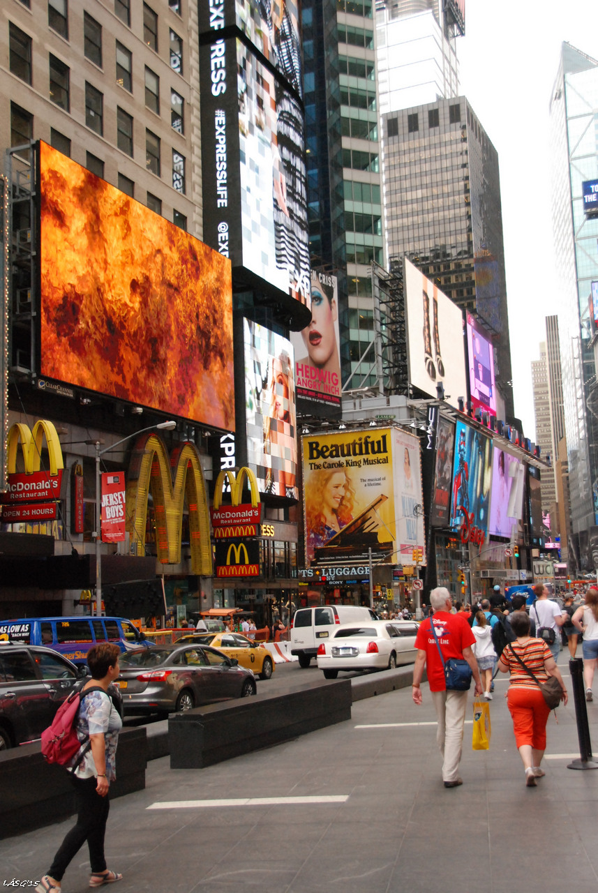 A Times Square, nagyon látványos...