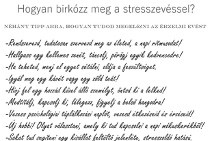 Hogyan birkózz meg a stresszevéssel?