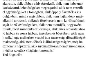 A világnak szüksége van...
