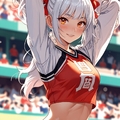 Asian cheerleaders in manga style