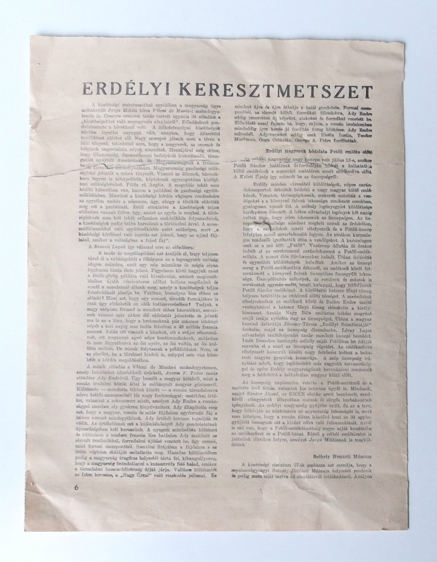 Erdélyi Figyelő 1938 augusztus - 6. oldal