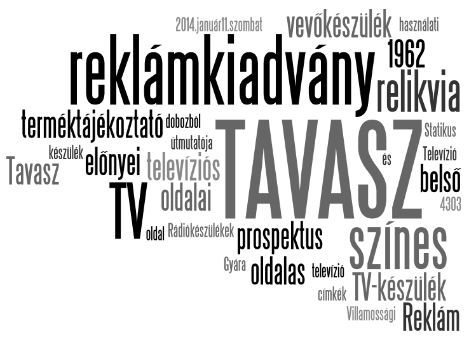 TAVASZ TV - színes, 4 oldalas reklámkiadvány 1962. - relikvia