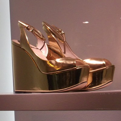 Arany platform nyári szandál - Zara platform cipő 2012