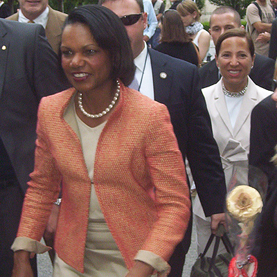 Condoleezza Rice és Eleni Tsakopoulos Kounalakis