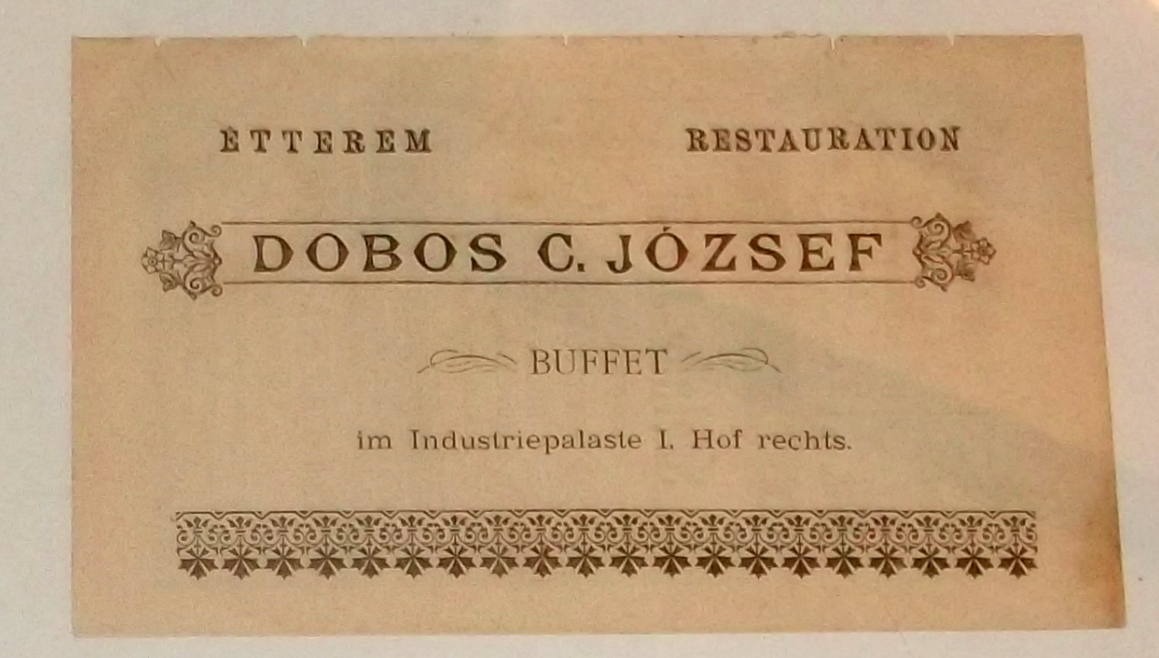 Dobos C. József - hirdetés 1885