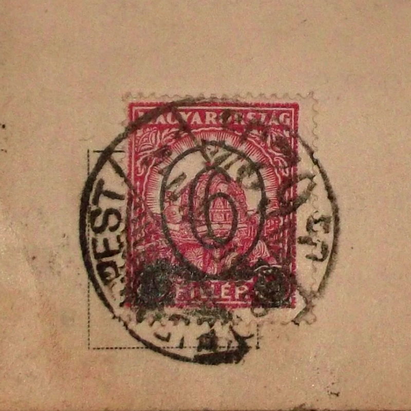 A levelezőlap postai bérmentesítése - 6 filléres kisegítő felülnyomott bélyeg 1931