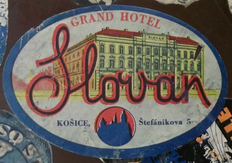 Grand Hotel Slovan Kosice - Kassa bőröndcímke