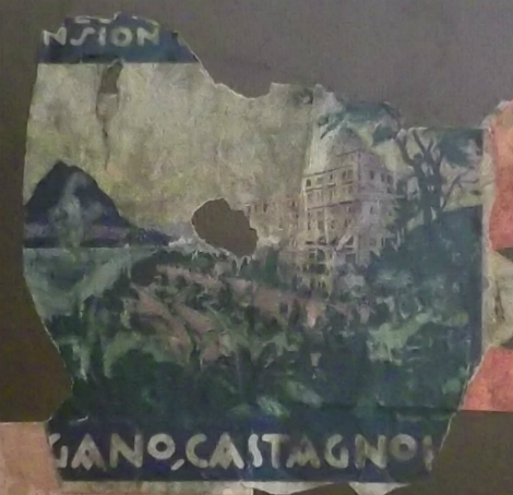 Lugano Castagnole Hotel bőröndcímke