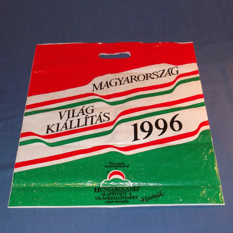 Magyarország Világkiállítás 1996 - műanyag tasak reklám szatyor