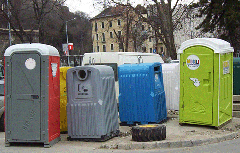 Mobil wc szolgáltatók a szelektív hulladékgyűjtés bázisán