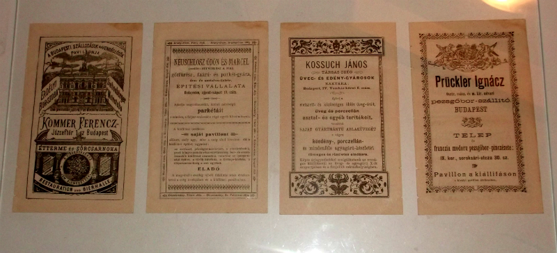 hirdetés - négy nyomdai produktum 1885.