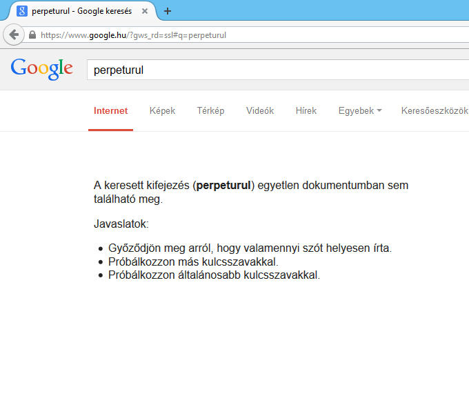 PERPETURUL - a Google is csak innen ismerkedik ezzel szóval