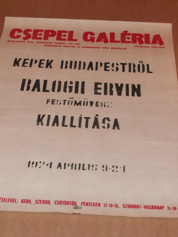 plakát - csepel galéria 1974