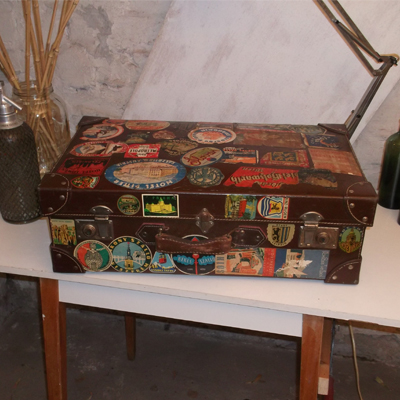 Régi bőrönd - antik bőrönd