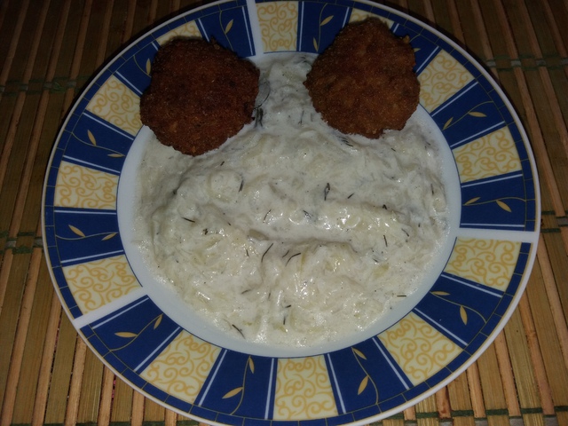 Tökfőzelék fasírttal