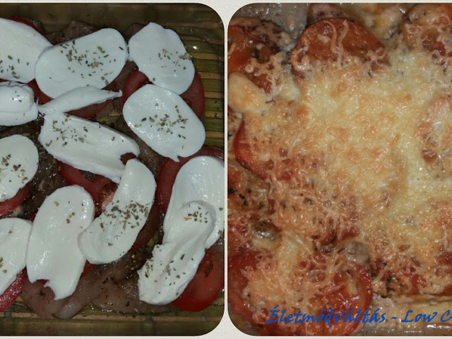 Olaszos csirkemell paradicsommal és mozzarellával