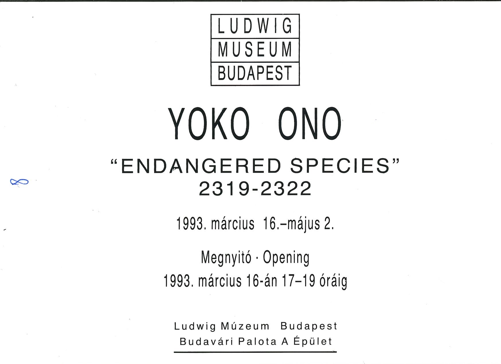 Yoko Ono harminc éve a budapesti Ludwig Múzeumban