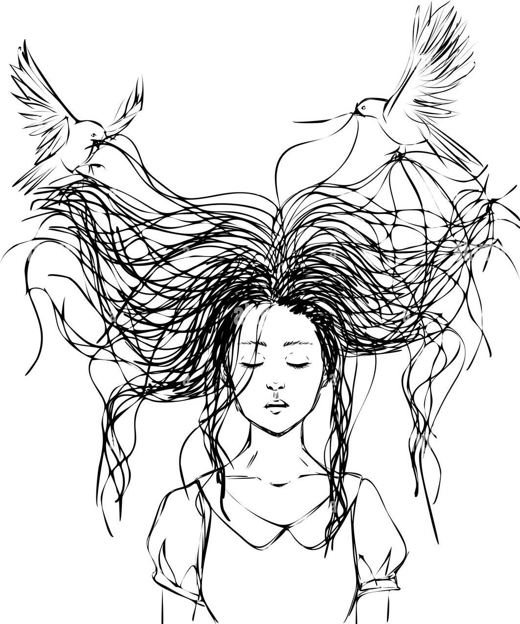 sketch-with-birds-flying-around-and-pecking-hair-of-sad-girl-with-closed-eyes-2b0x82r.jpg