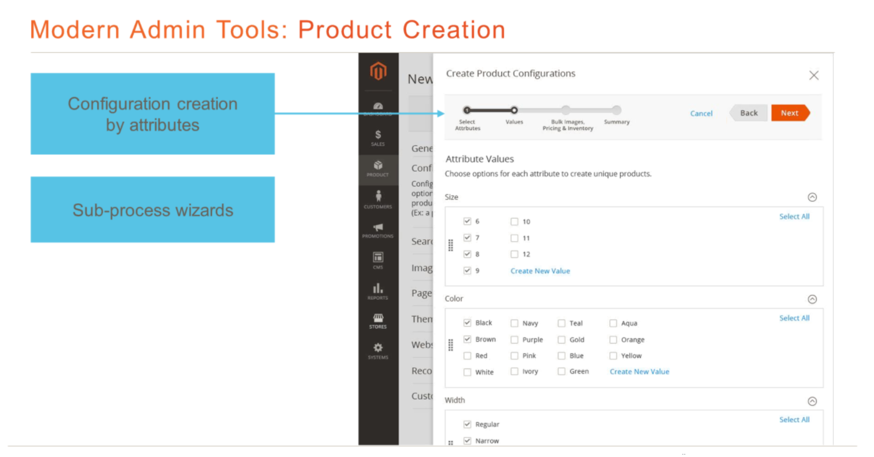 Magento 2 UX flat admin