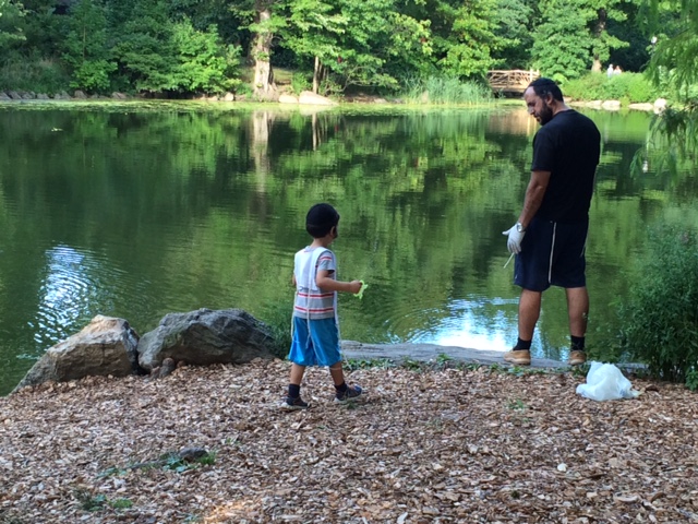 Central Park - Jewish boy and his father