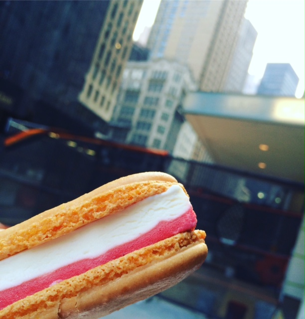 Macaron sandwich ice cream