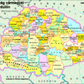 Magyarország Vármegyéi (1900-as évek) Térkép