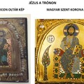 JÉZUS Zománckép (Magyar Szent Korona és Khakuli Triptichon Oltár)