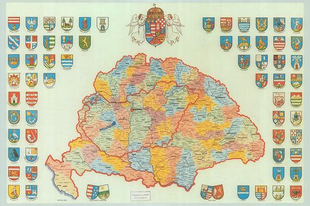 Magyarország 1910 - Térkép és Vármegyék