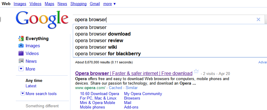 Google Opera